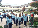 Babinsa Koramil 09/Tiga Balata Beri Pembinaan Wasbang dan PBB kepada Siswa SDN 091473 PLUS