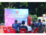 Brigjen TNI Frega Wenas Inkiriwang Olahraga Bersama Insan Pers