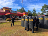 Brimob Sumut Gelar Latihan PHH dan Anti Anarkis di Tapanuli Selatan