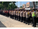 Brimob Sumut Kawal Aksi Damai di Wilayah Polres Asahan