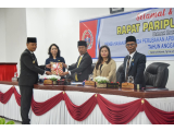 Bupati Humbahas Sampaikan Nota Keuangan P-APBD 2025 di Rapat Paripurna DPRD