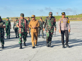 Bupati Taput Sambut Pangdam I/Bukit Barisan di Bandara Silangit, Bahas Infrastruktur Rawan Longsor