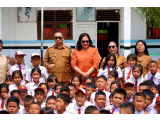 Bupati Taput Tinjau Sekolah, Dorong Lingkungan Belajar Nyaman dan Tanamkan Semangat Cita-Cita