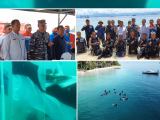 Danlanal Sibolga, Kibarkan Bendera Merah Putih di Dalam Laut﻿