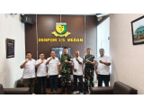 Denpom I/5 Medan Terima Kunjungan Pengurus SMSI Kota Medan