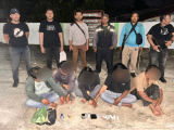 Digerebek di Silimakuta, 5 Pria Diduga Pengguna Narkoba Diamankan Polres Simalungun