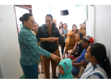 ﻿Gelorakan Gizi Keluarga: Ketua TP PKK Taput Tinjau Puskesmas Sipahutar, Dorong Konsumsi Daun Ubi dan Budidaya Kelor