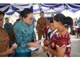 ﻿Gelorakan PHBS, Ketua TP PKK Taput Tinjau Desa Aek Nauli 4: Kolaborasi Jadi Kunci Sukses
