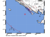 Gempa bumi berkekuatan Magnitudo (M) 4,3 terjadi di laut Pesisir Barat