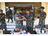 HUT ke-80 Brimob, Kodim 0213/Nias Beri Kejutan ke Mako Brimob Ki 4 Yon C Poldasu di Gunungsitoli