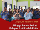 Kalapas Pemuda Langkat Ikuti Ibadah Rutin Kerohanian bersama Warga Binaan