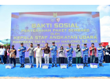 Kasau Serahkan 1.400 Paket Sembako dan Ikut Panen Raya di Kalimantan Selatan