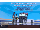 Ketua Umum KONI Sumut Memimpin Acara Pelepasan Kontingen Sumut ke PON Beladiri II