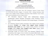 KPU Tapteng Umumkan Calon Anggota PPK Terpilih