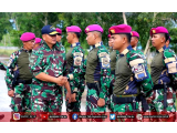 Kunjungi Natuna, Pangkogabwilhan I Suntik Semangat Prajurit Marinir Penjaga Laut Natuna Utara