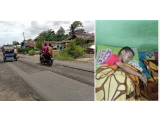 Jalan Nasional di Tapteng Dikerok, Pengendara Jatuh
