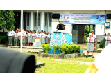 Menyala! Ketua DPRD Pematangsiantar Jadi Pembina Upacara Hardiknas di SMAN 4, Kenakan Busana Adat Simalungun