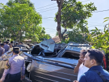 Pajero Tertabrak Kereta Api Barang di Tebing Tinggi, Pengemudi Tewas di Tempat