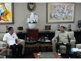 Perkuat Sinergi, Menhan Sjafrie Sjamsoeddin Kunjungi Kemenkeu Bahas Pembangunan Pertahanan Nasional Berkelanjutan
