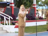 PLH Sekdakab Tapteng Pimpin Upacara Apel Gabungan