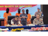 Polda Sulteng Gagalkan Peredaran 24 Kg Sabu Dari Malaysia, Tiga Pelaku Ditangkap