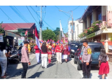 Polres Pematangsiantar Kawal Ketat Pawai Marching Band SMP RK Bintang Timur di Momen HUT RI ke-80