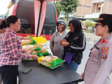 Polres Tanah Karo Gelar Gerakan Pangan Murah Polri, Bantu Warga Dapatkan Sembako Terjangkau