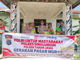 Polsek Tanah Jawa Salurkan 6,7 Ton Beras Lewat Pasar Murah, Wujud Nyata Polri Dukung Ketahanan Pangan