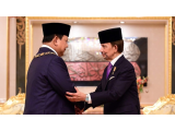 Prabowo Subianto menerima penganugerahan Bintang Kebesaran Negara Brunei Darussalam