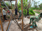 Satgas TMMD ke-127 Kodim Simalungun Bangun Pondasi Menara Tandon Air, Perkuat Akses Air Bersih Warga Dame Raya