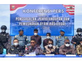 TNI AL Tahuna Gagalkan Penyeludupan Ayam Ras Filipina Senilai Rp. 5,28 M