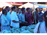 Untuk Memastikan Ketersediaan Sembako, Bupati Taput Sidak Ke Pasar Rakyat Parmonangan