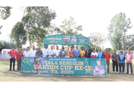 Turnamen sepak bola memperebutkan “Dandim Cup IX 2025” (foto: Diskominfo Dairi)