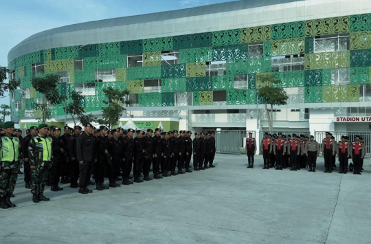 90 Personel Brimob Sumut Amankan Laga PSMS vs Sumsel United di Stadion Utama Sumut