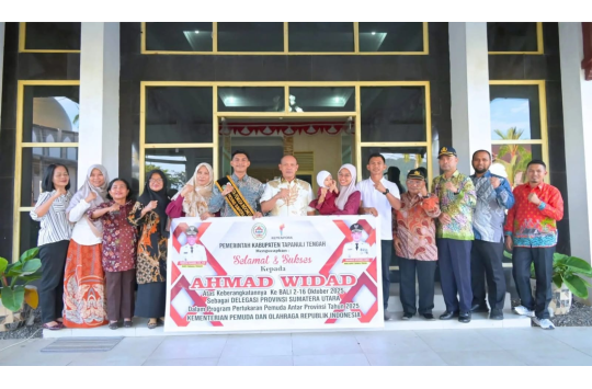 Wakil Bupati Tapanuli Tengah, Mahmud Efendi, secara resmi melepas keberangkatan Ahmad Widad untuk mengikuti PPAP  di Bali