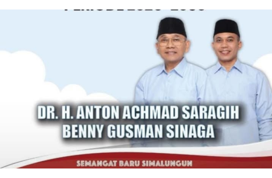 Paslon Bupati dan Wakil Bupati Simalungun Anton Saragih -Benny Sinaga