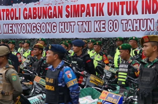 Apel Gelar Pasukan Patroli Gabungan Simpatik “Indonesia Damai”