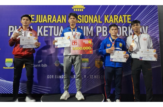 Atlet ASKI Sumut Guncen Purba Raih Emas di Kejurnas FORKI 2026 Bandung