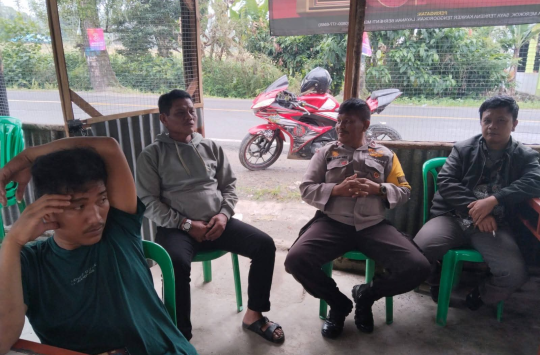 Aipda G.M. Sianturi, S.E saat menyambangi warga Kecamatan Jorlang Hataran