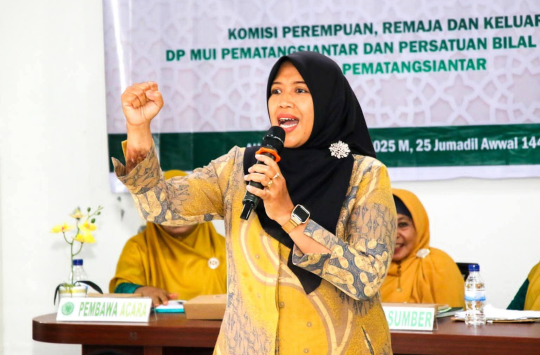 Wakil Wali Kota Herlina saat menghadirikegiatan Pelatihan Bilal Mayit(foto; Diskominfo Pematangsianatar)