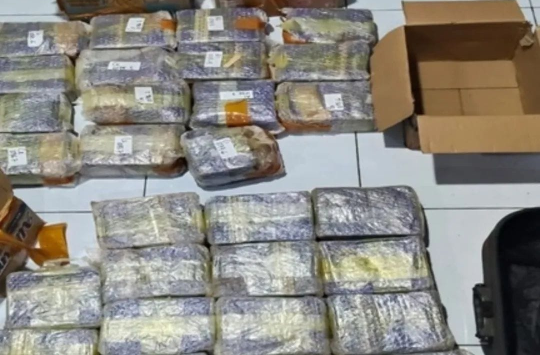 Barang bukti Sabu 36 Kg yang berhasil disita Brimob bersama BNNP Sumut.