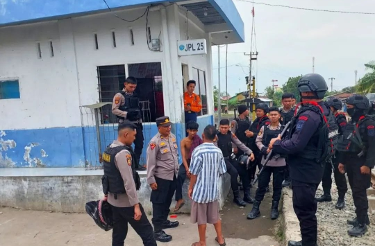 Brimob Polda Sumut dan Polres Pelabuhan Belawan Gelar Patroli KRYD, Tertibkan Potensi Kejahatan