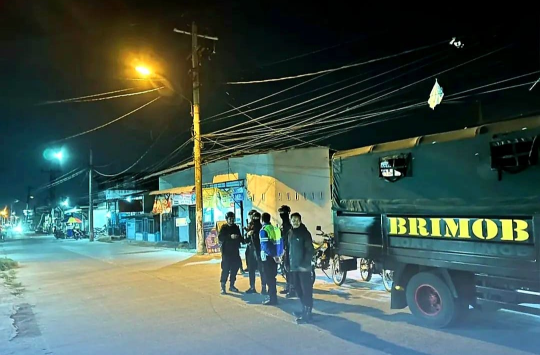 BRIMOB TURUN MALAM! Patroli Skala Besar Sikat Titik Rawan Belawan, Keamanan Dijaga Ketat