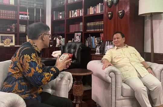 Budiman Sudjatmiko dan Ketua Umum Partai Gerindra, Prabowo Subianto. (Foto:Istimewa)