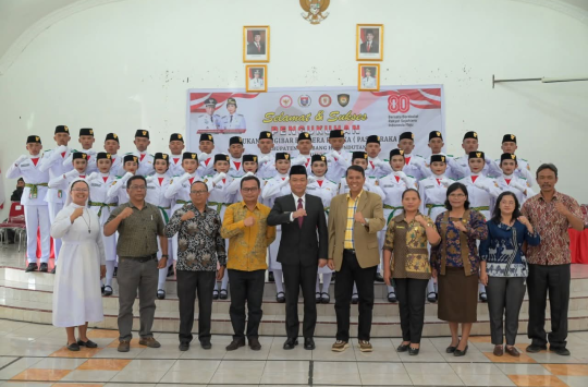 Pengukuhan Paskibraka Pemkab Humbahas tahun 2025