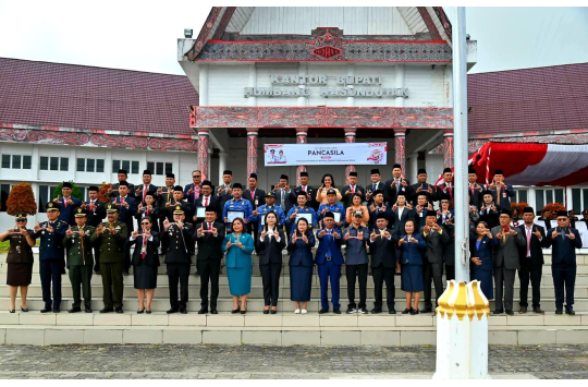 Bupati Humbahas Pimpin Upacara Hari Lahir Pancasila 2026, Tegaskan Penguatan Nilai Persatuan dan Raih WTP ke-X