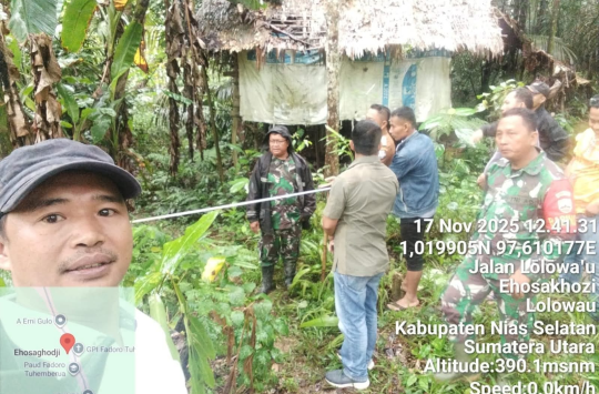 Peninjauan lokasi pembangunan KDMP di di Desa Fadoro Tuhemberua, Nisel (foto; Pendim 0213/Nias)