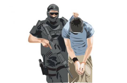 Ilustrasi Densus 88 mengamankan seorang pria berinisial RR yang diduga terafiliasi jaringan terorisme