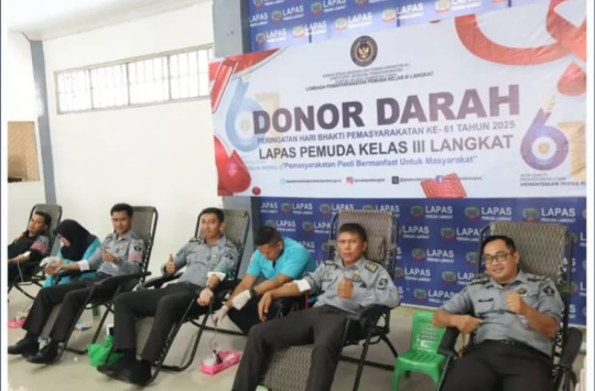 Donor Darah Lapas Pemuda Langkat: Aksi Nyata di Hari Bhakti Pemasyarakatan ke-61
