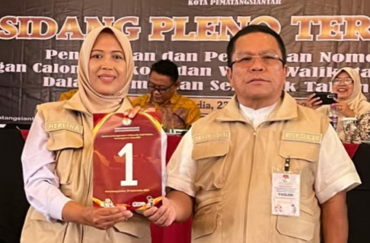 Paslon Wesly Silalahi -Herlina menang hasil Desk Pilkada yang ditangani Pemko Siantar